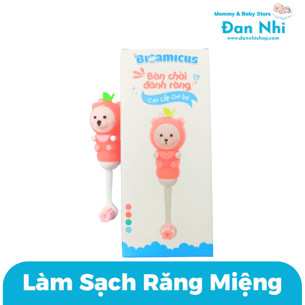 Bàn Chải Đánh Răng Cao Cấp Cho Bé Bioamicus Cho Bé Từ 6 Tháng Tuổi - Ảnh 2