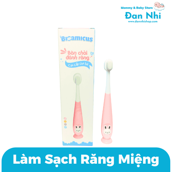 Bàn Chải Đánh Răng Cao Cấp Cho Bé Bioamicus Cho Bé Từ 6 Tháng Tuổi - Ảnh 3