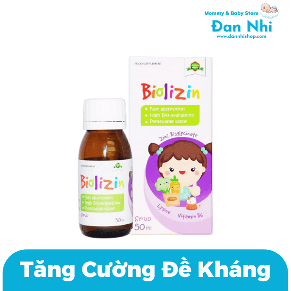 Kẽm Hữu Cơ Chuẩn Châu Âu Biolizin Dạng Nhỏ Giọt Cho Bé 50ml