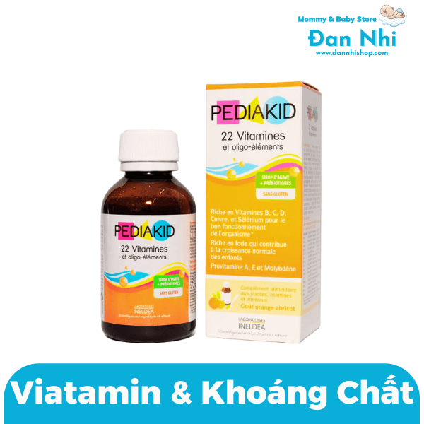 Siro Pediakid 22 Vitamines Hỗ Trợ Bổ Sung Vitamin Và Khoáng Chất Cho Bé 125ml Của Pháp