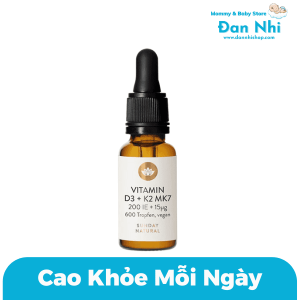Vitamin D3 K2 MK7 Sunday Natural Đức Tăng Chiều Cao Cho Bé