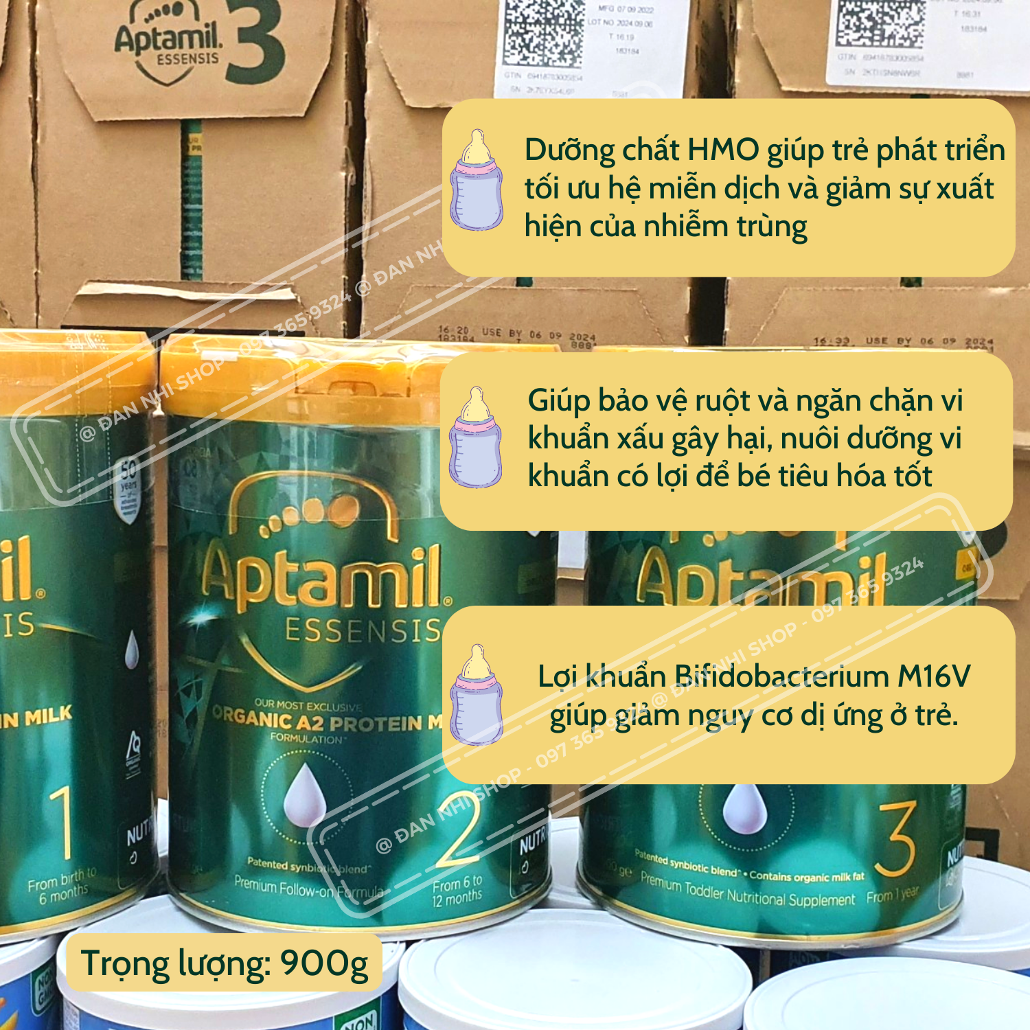Sữa Aptamil Essensis Organic A2 900g Úc Mẫu Mới - Ảnh 6